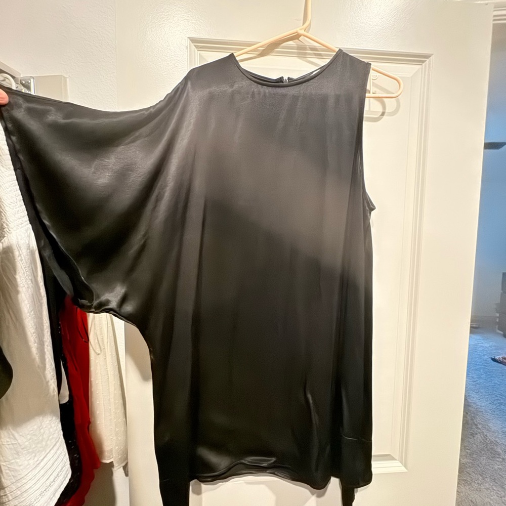 Zara Black One-Shoulder Blouse